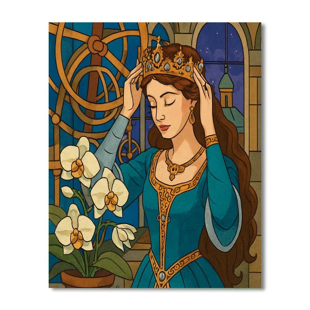 Moonlit Clockwork Princess Conservatory DIY paint by numbers