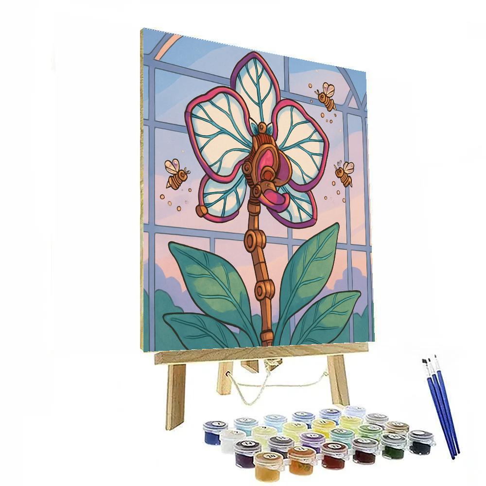 Clockwork Orchid In Floral Bloom paint by color