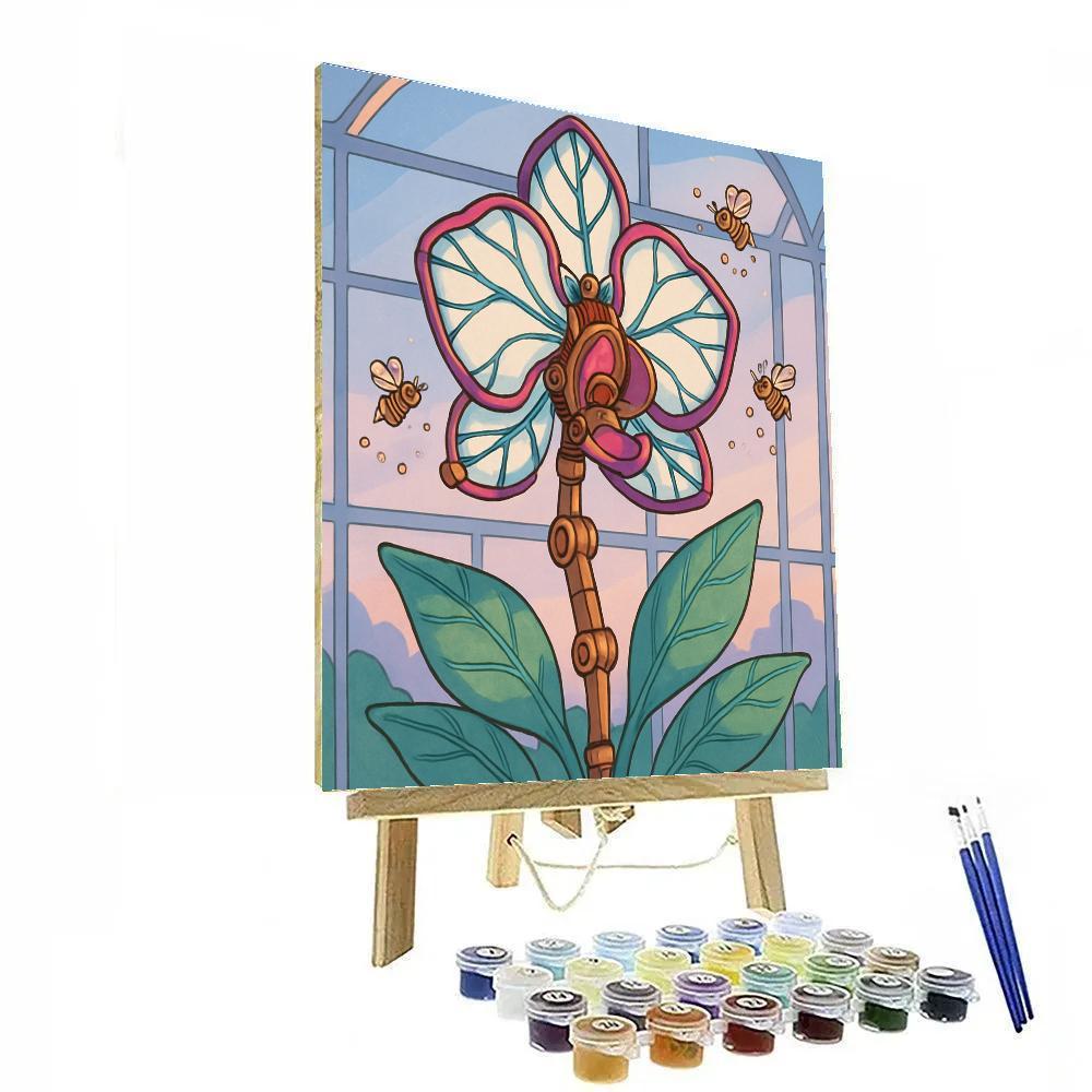 Clockwork Orchid In Floral Bloom paint by color