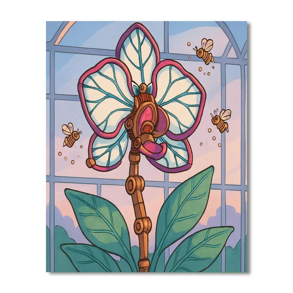 Clockwork Orchid In Floral Bloom paint by color