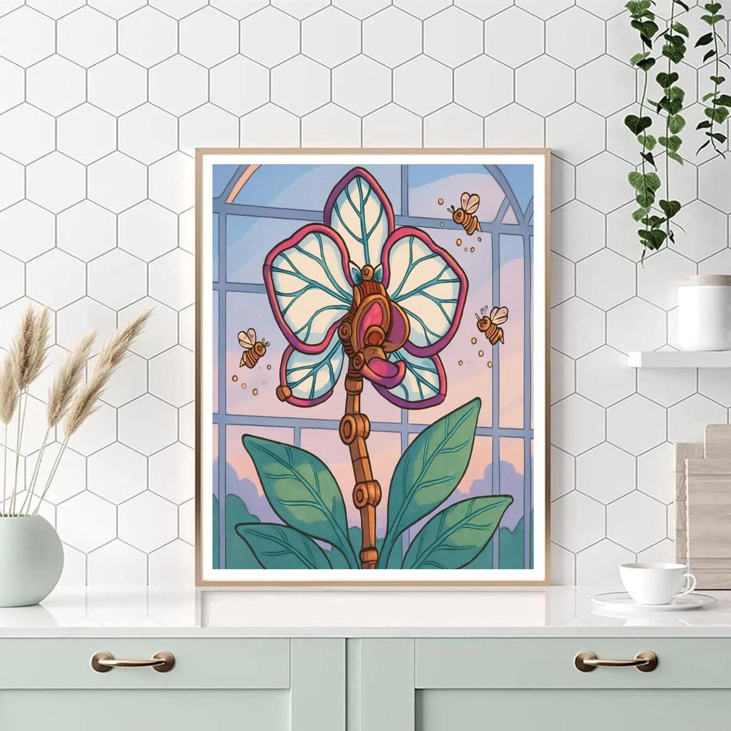 Clockwork Orchid In Floral Bloom paint by color