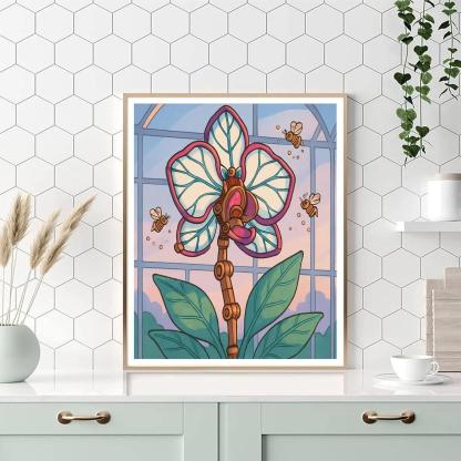 Clockwork Orchid In Floral Bloom paint by color