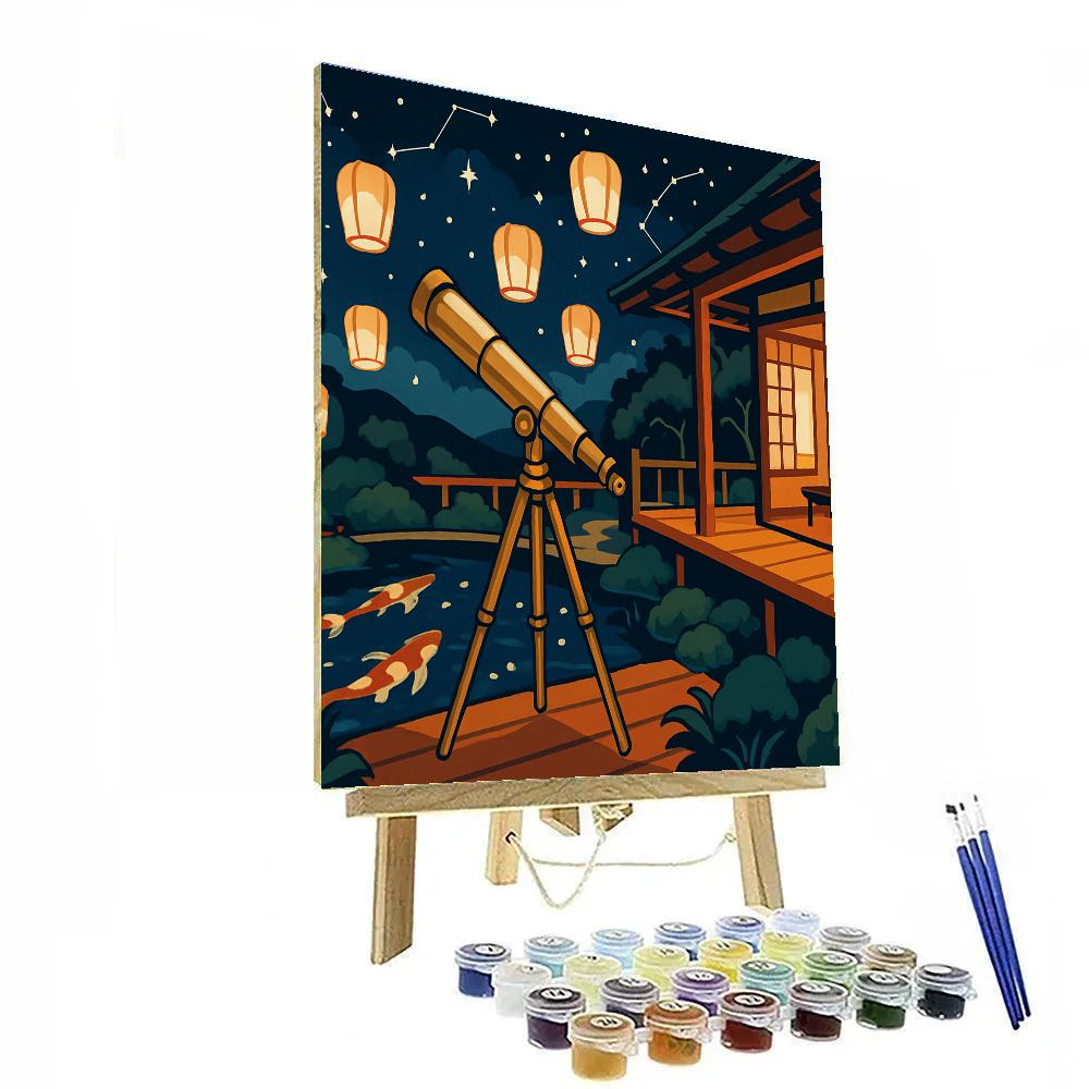 Paper Lantern Observatory Japan Paint by numbers kits