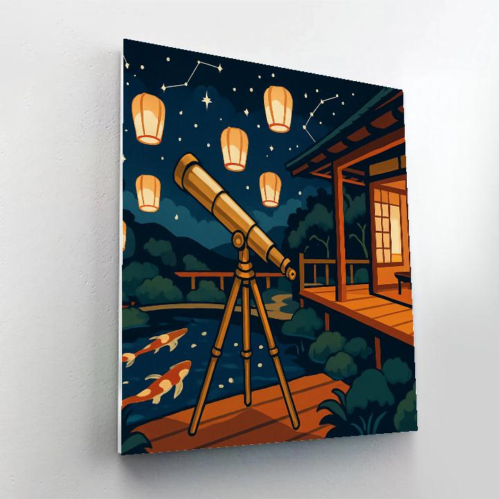 Paper Lantern Observatory Japan Paint by numbers kits