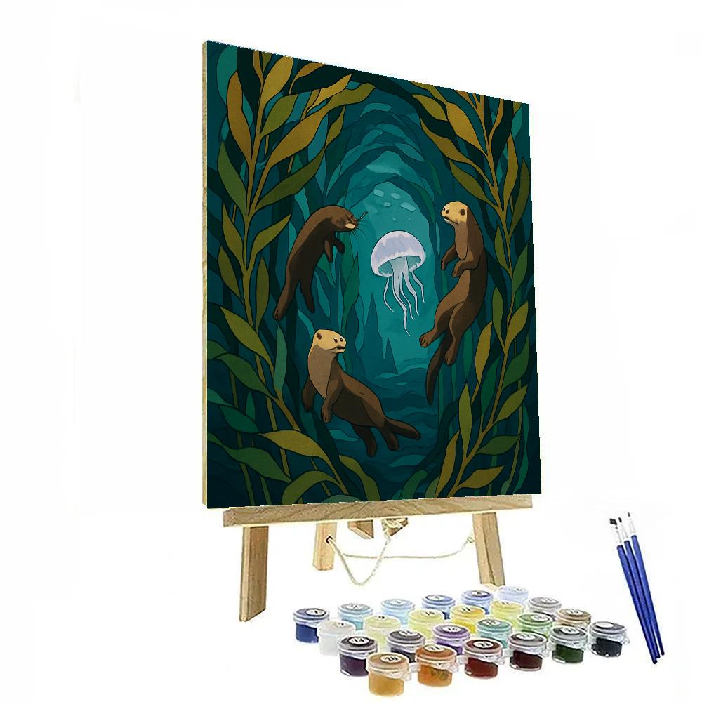 Midnight Kelp Cathedral In The Ocean Paint by numbers kits