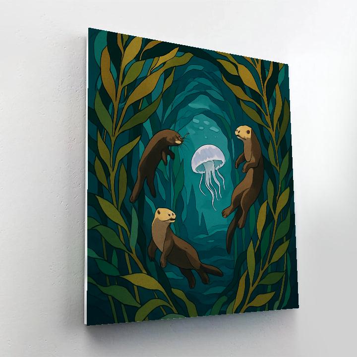 Midnight Kelp Cathedral In The Ocean Paint by numbers kits