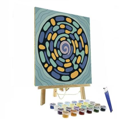 Orbiting Cells In Abstract Number painting