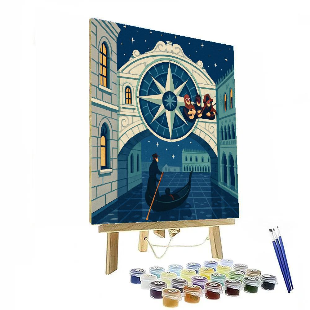 Midnight Venice Compass Bridge paint by color