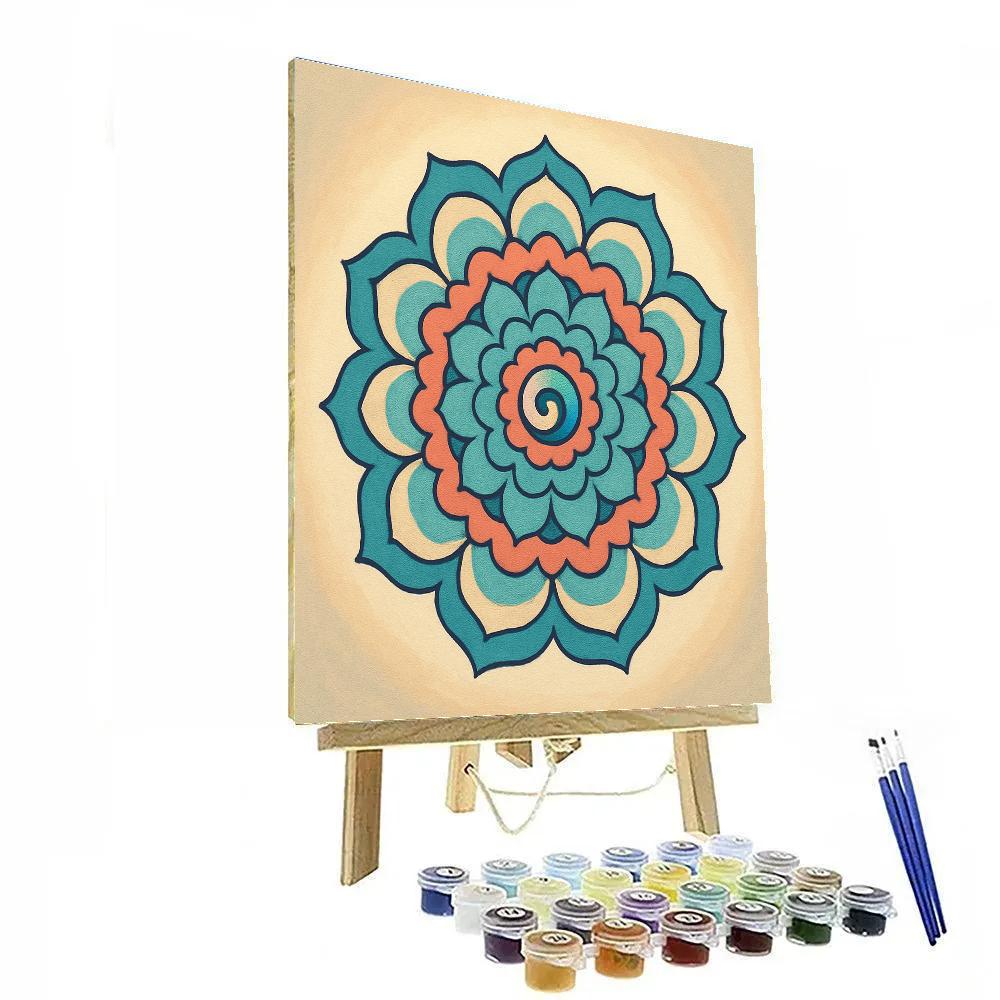 Harmonic Mandala With Tidal Petals Paint by numbers kits