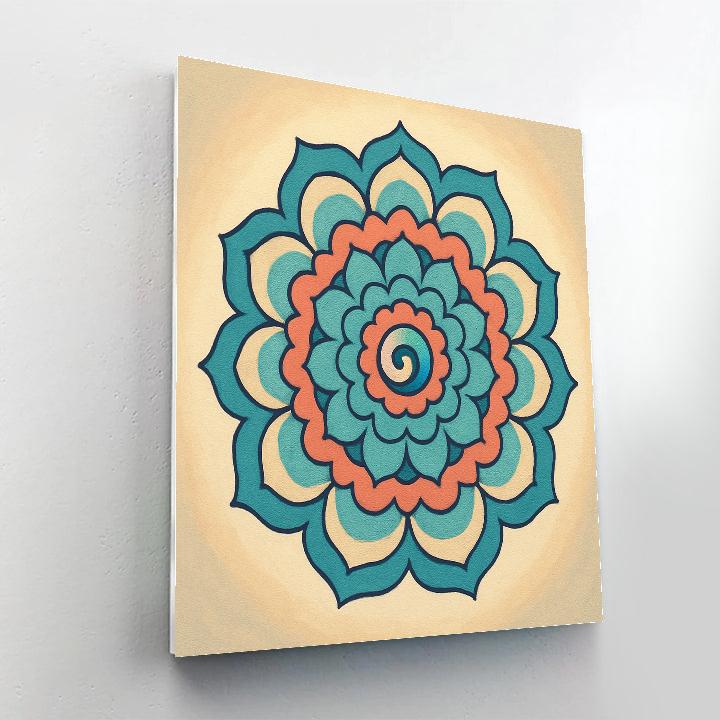 Harmonic Mandala With Tidal Petals Paint by numbers kits