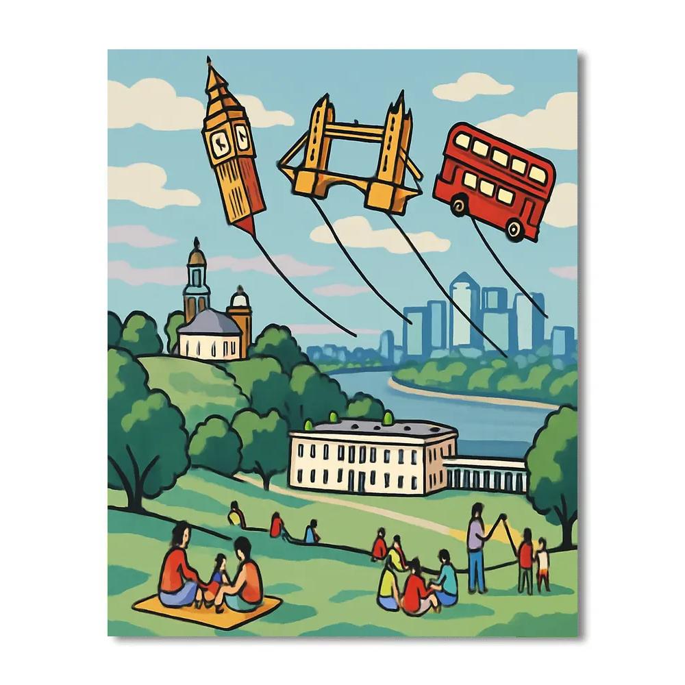 Kite Festival Over Greenwich In London paint by number
