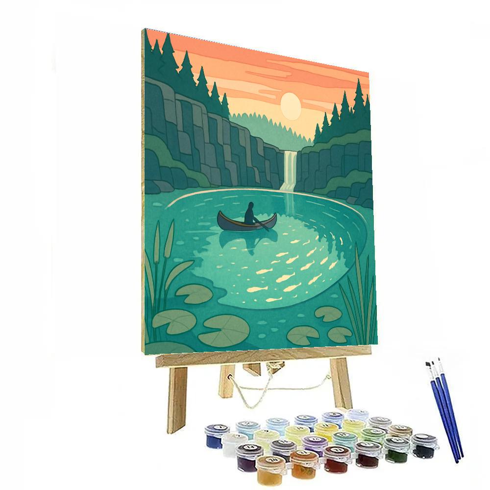 Glassfjord Lake Mirage paint by color