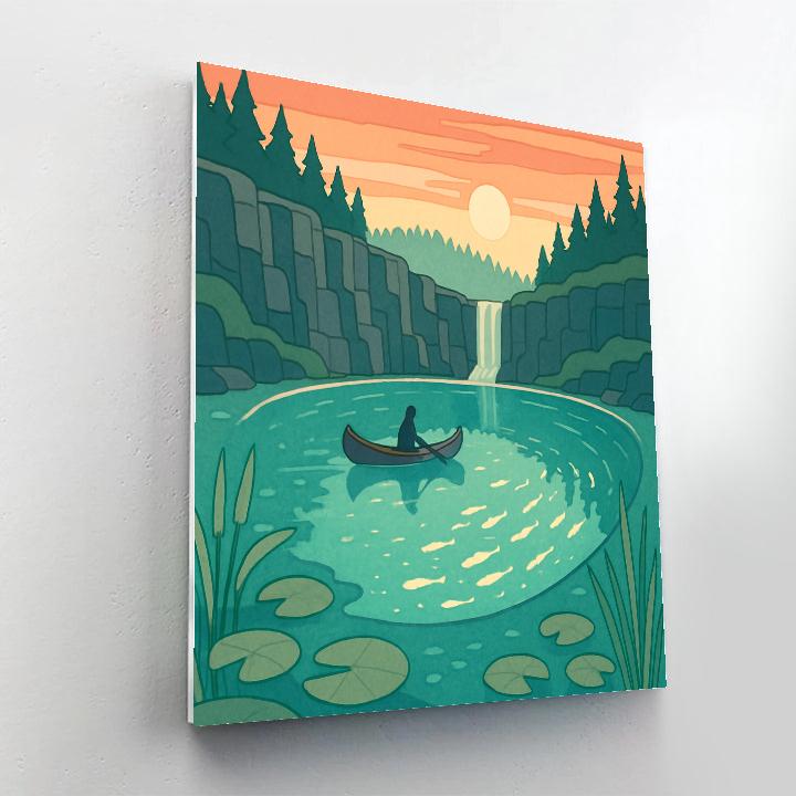 Glassfjord Lake Mirage paint by color