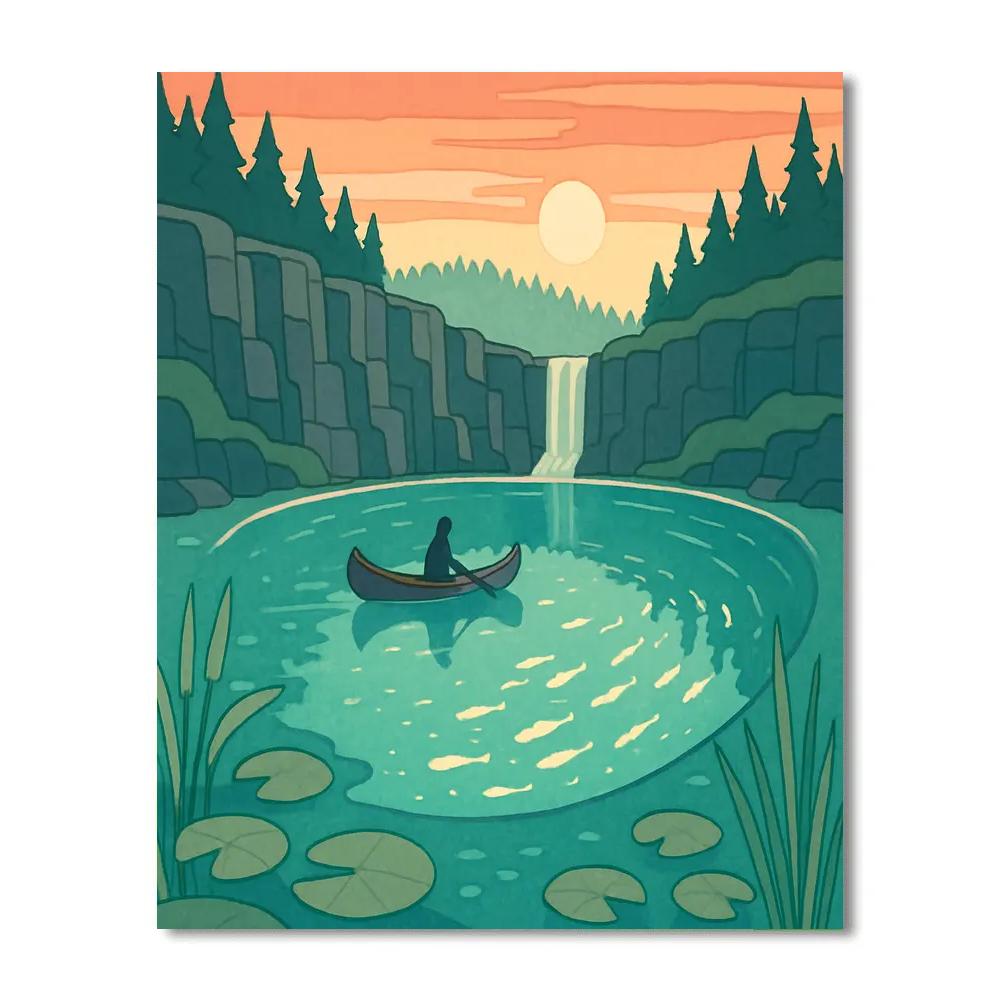 Glassfjord Lake Mirage paint by color