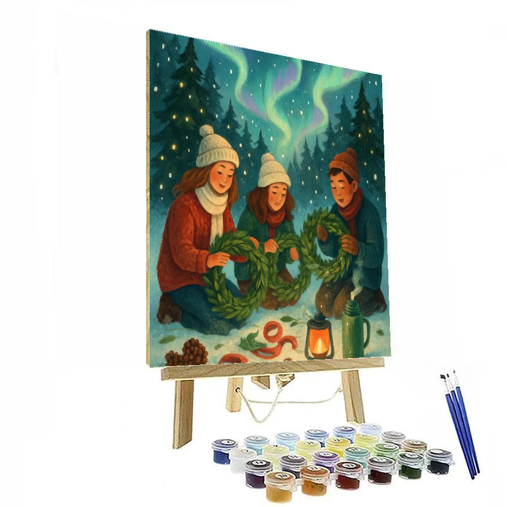 Aurora Wreath Makers In The Pine Clearing Number painting