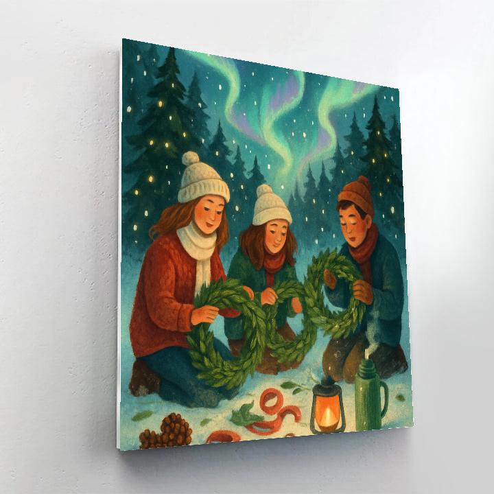 Aurora Wreath Makers In The Pine Clearing Number painting