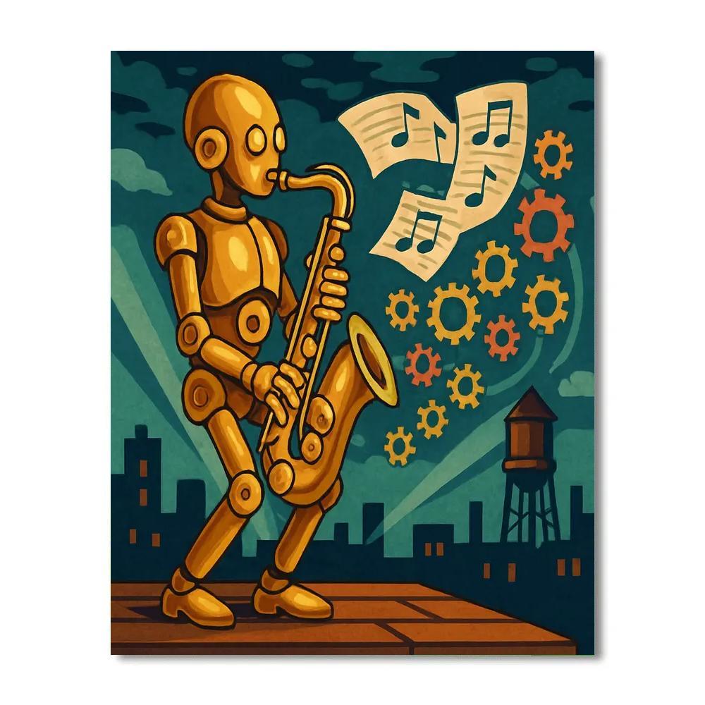 Clockwork Improvisation Jazz painting number kit