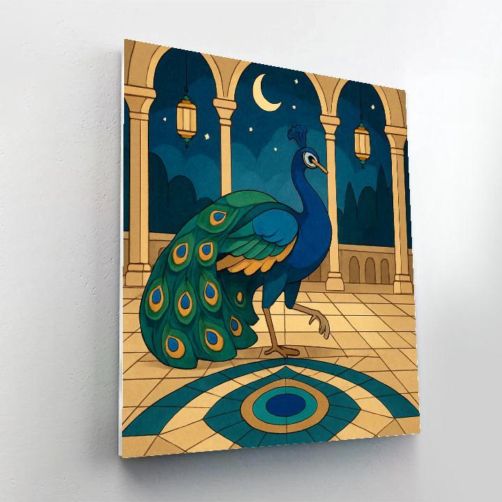 Starlit Pavilion With Peacock Mosaic painting number kit