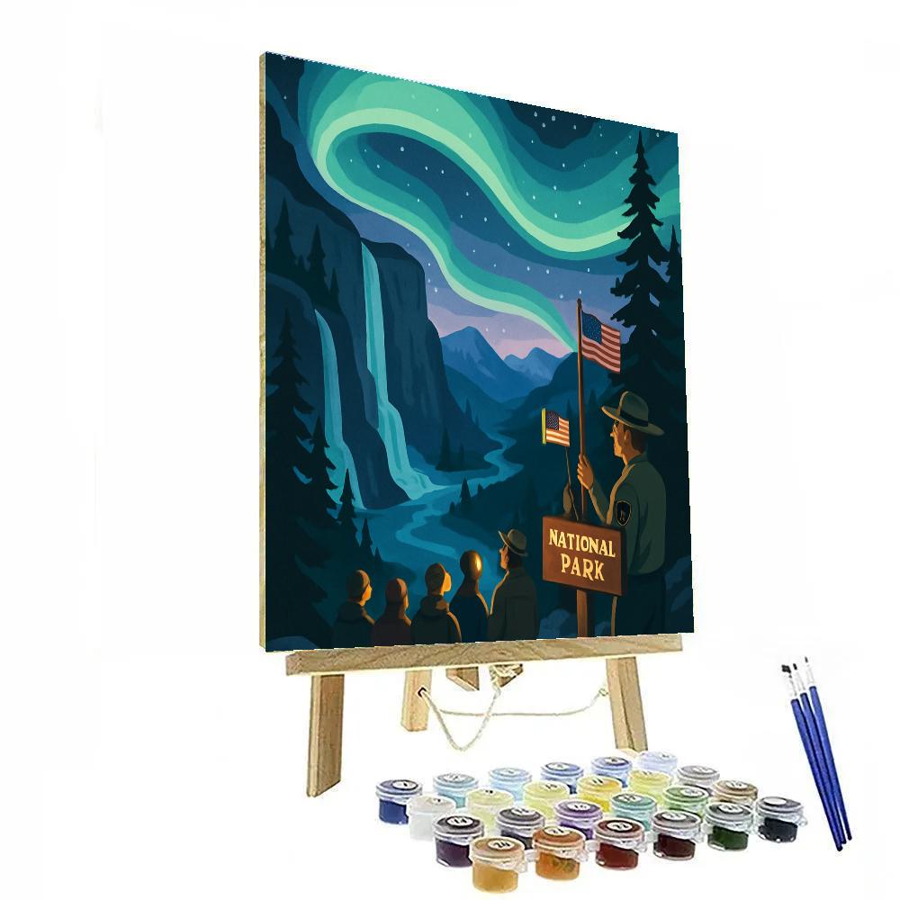 National Park Aurora Expedition DIY paint by numbers