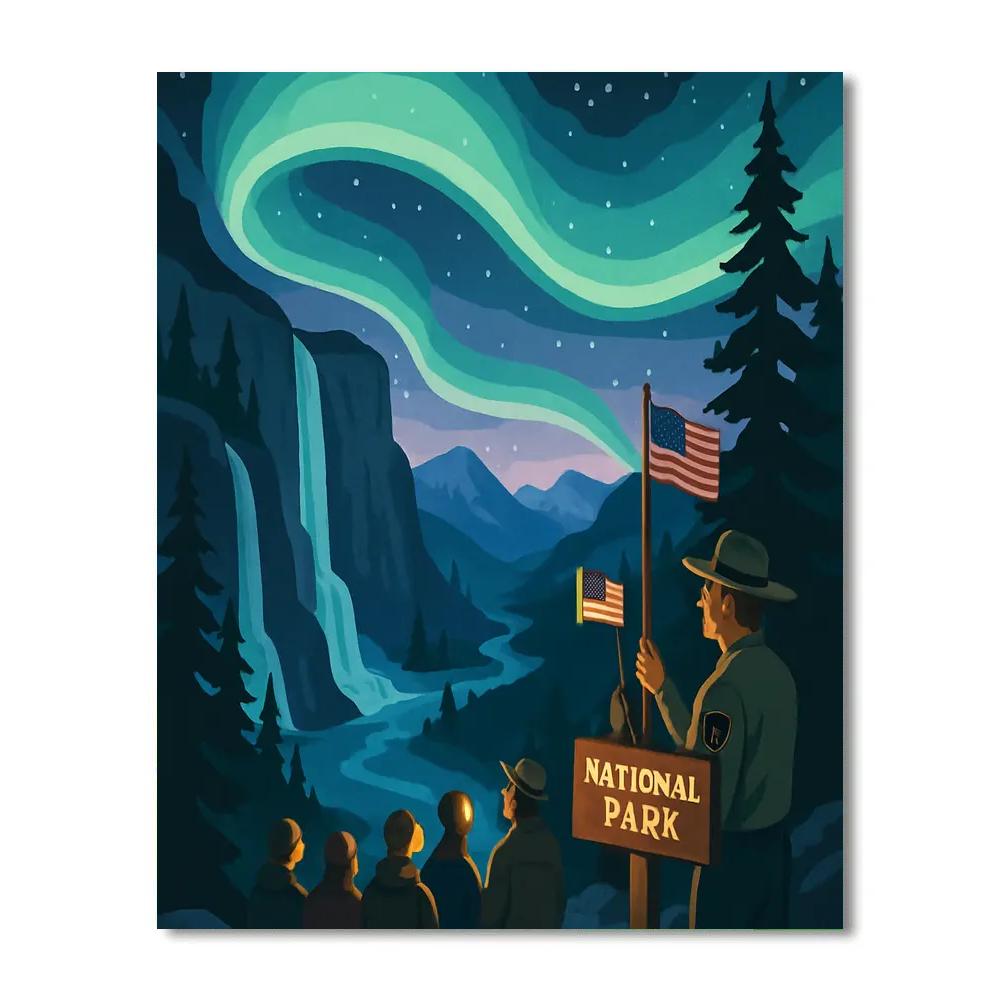 National Park Aurora Expedition DIY paint by numbers