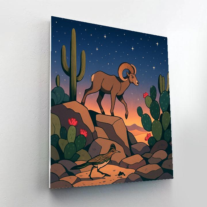 Ridgewalk With Desert Night Bloom DIY paint by numbers