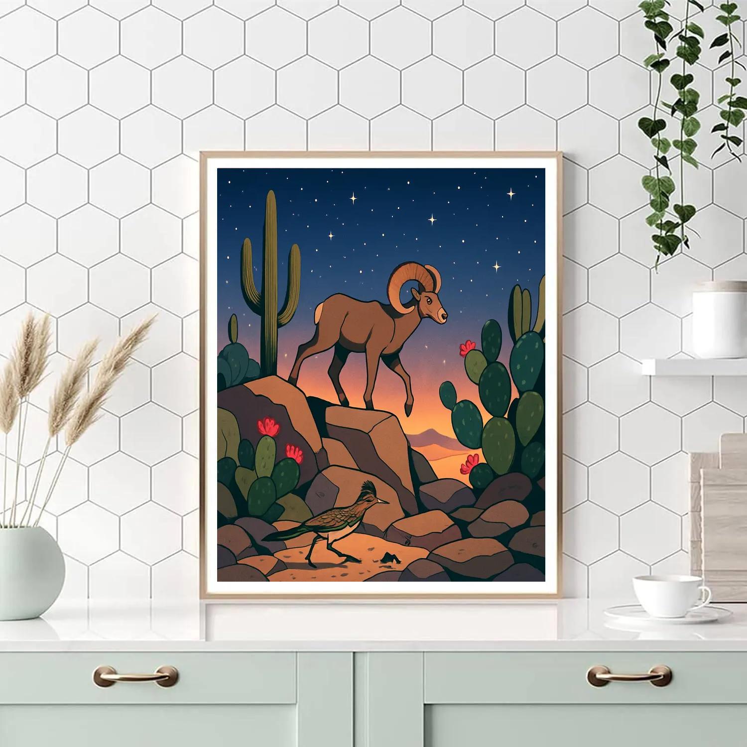 Ridgewalk With Desert Night Bloom DIY paint by numbers