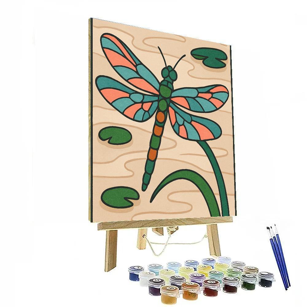 Dragonfly Glasswing Mosaic painting number kit