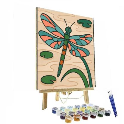 Dragonfly Glasswing Mosaic painting number kit