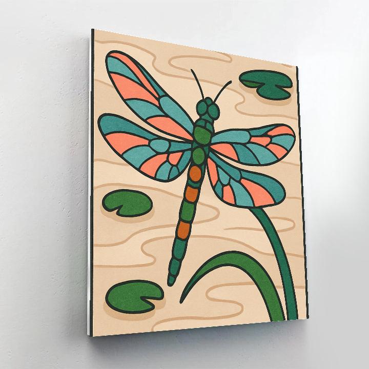 Dragonfly Glasswing Mosaic painting number kit