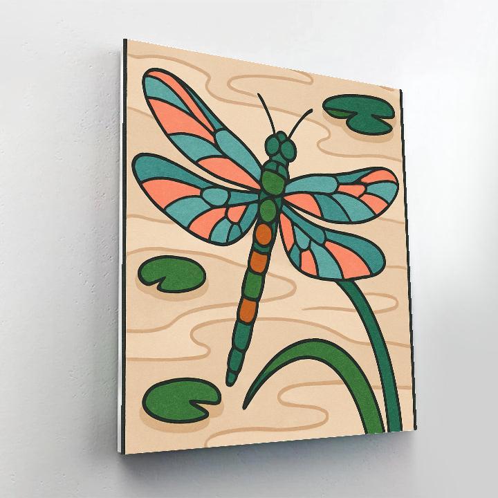 Dragonfly Glasswing Mosaic painting number kit