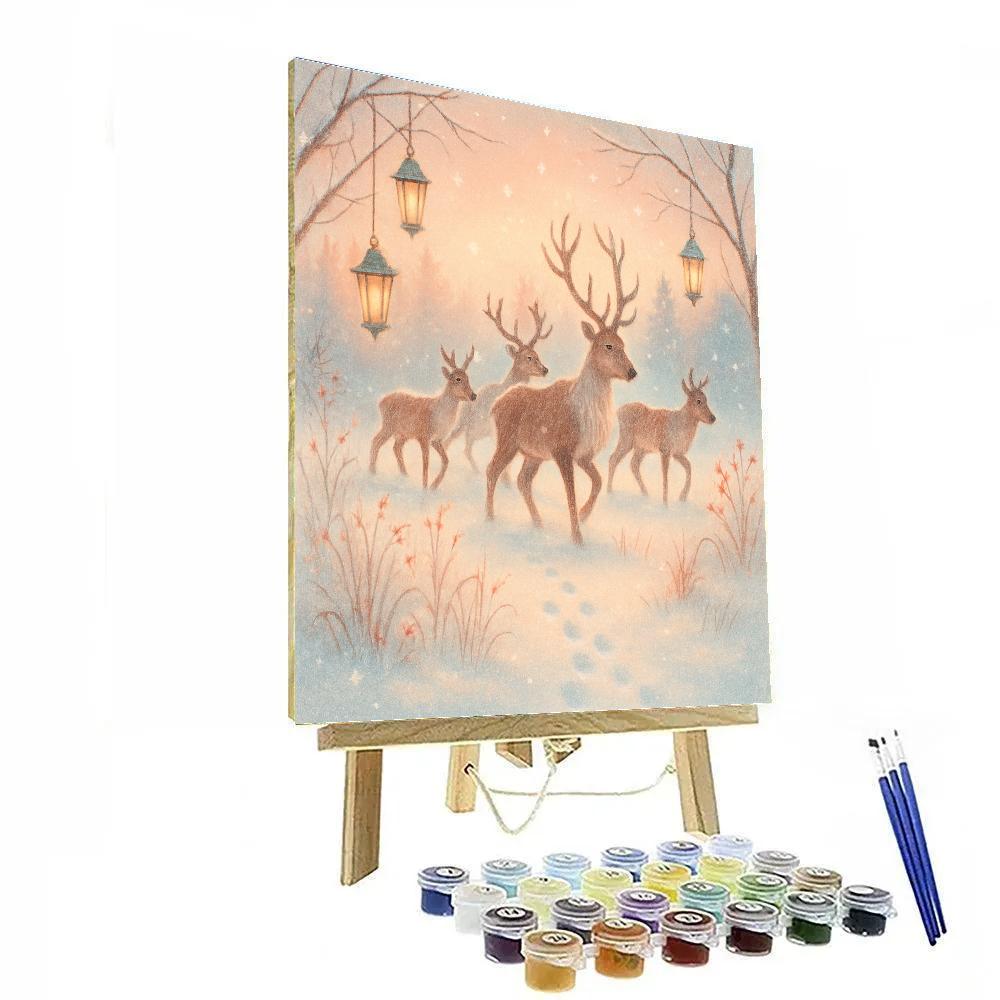 Reindeer Crossing The Lantern Meadow Paint by numbers kits