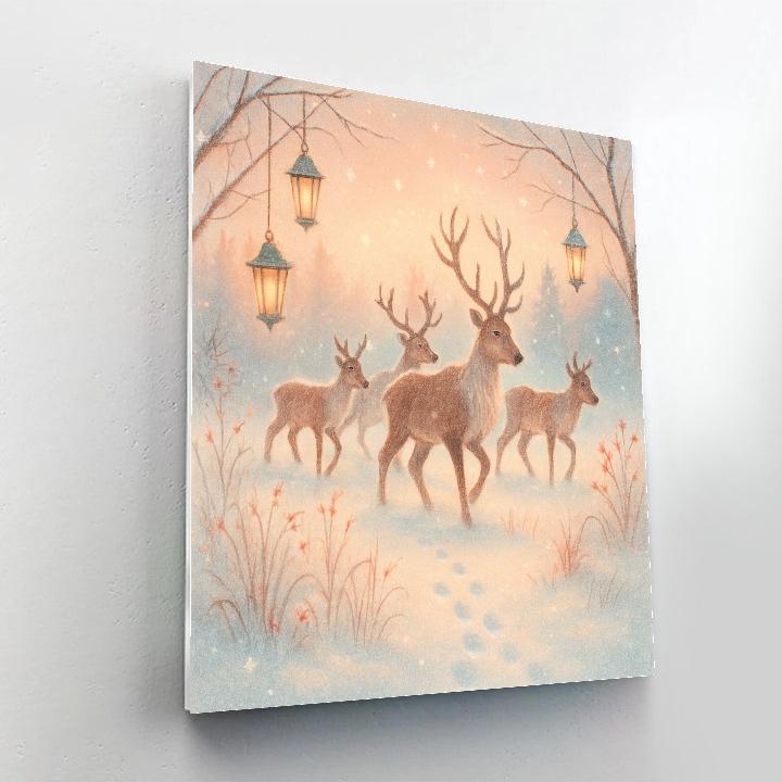 Reindeer Crossing The Lantern Meadow Paint by numbers kits
