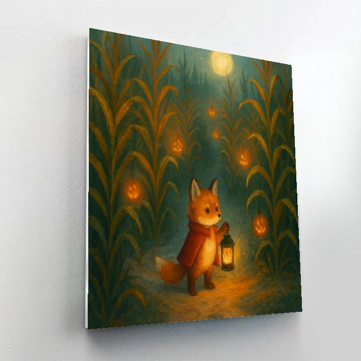 Candlelit Corn Maze Wayfinder paint by numbers