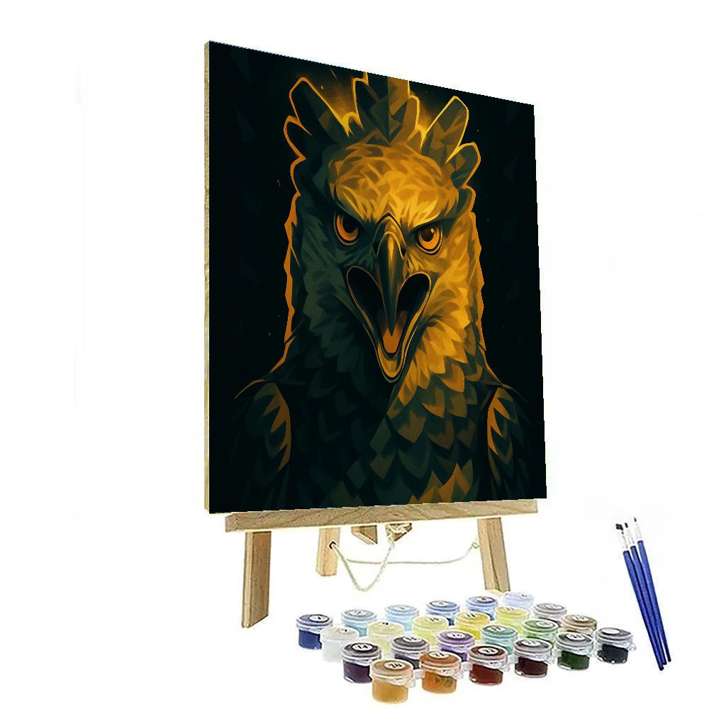 Golden Harpy Eagle Command paint by number