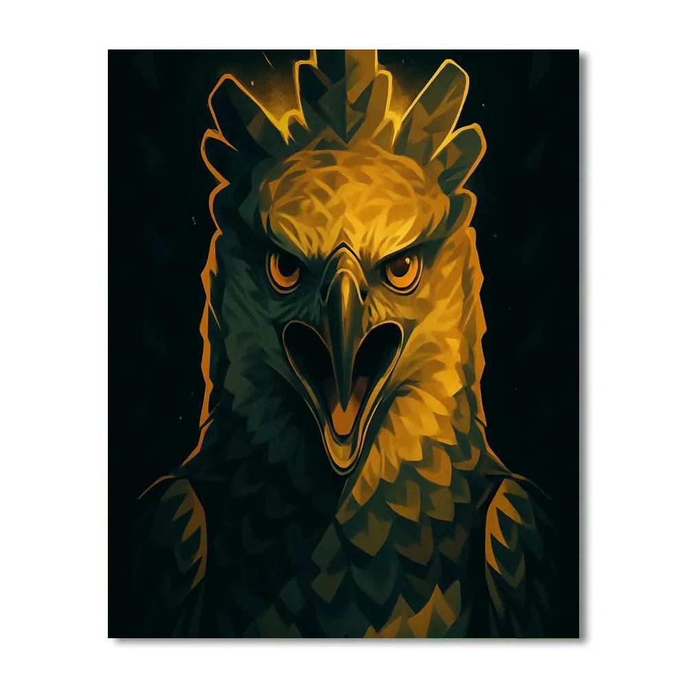Golden Harpy Eagle Command paint by number