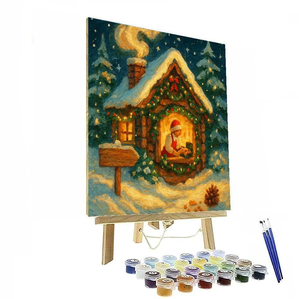 Midnight Bakery Cabin With Sugar Steam Paint by numbers kits