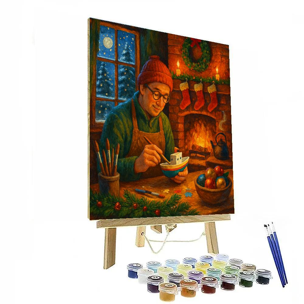 The Fireplace Workshop Of Toy Boats paint by numbers