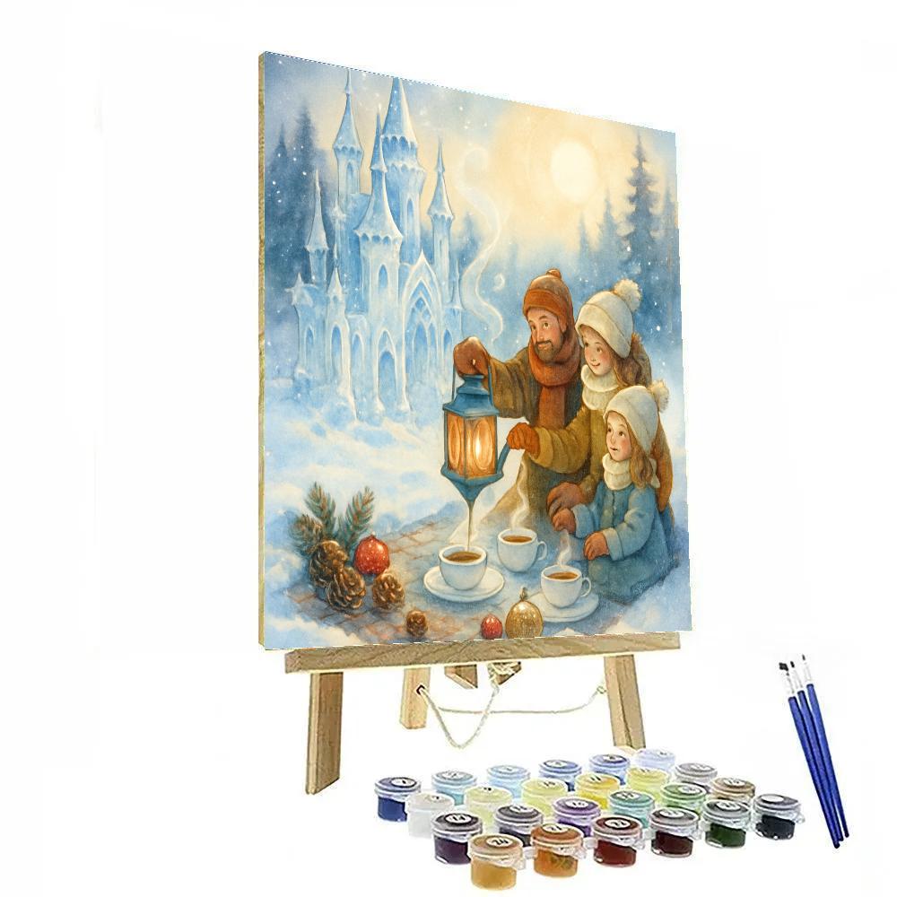 Ice Castle Picnic With Hot Lantern Tea painting number kit