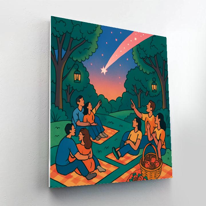 Garden Picnic Under The Valentines Day Comet Paint by numbers kits