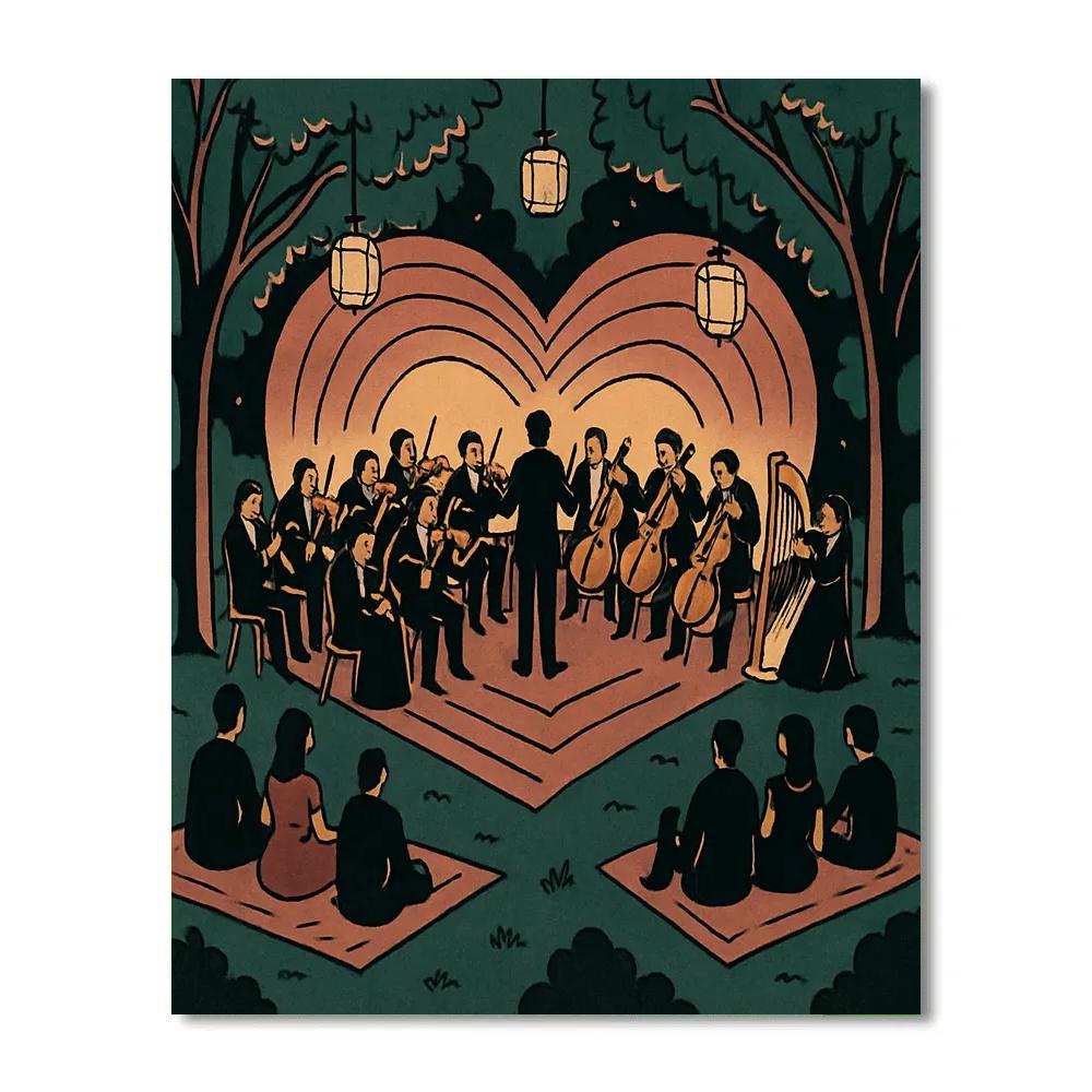 Valentines Day Symphony In The Park Paint by numbers kits