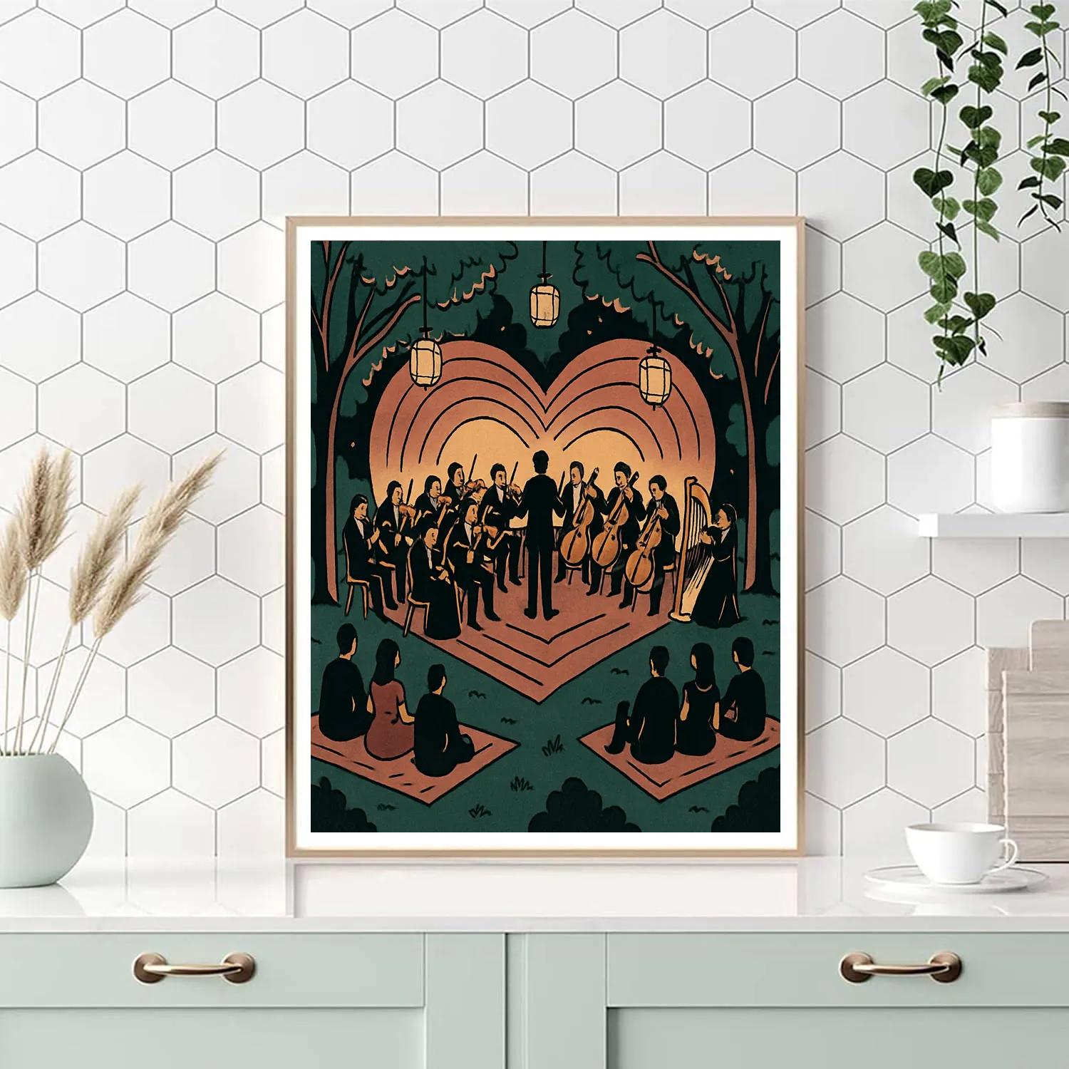 Valentines Day Symphony In The Park Paint by numbers kits