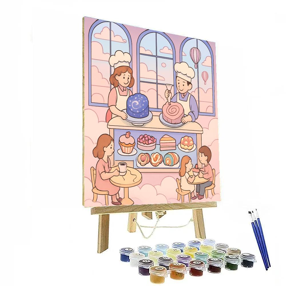 Cloud Bakery Valentines Day Treats paint by color