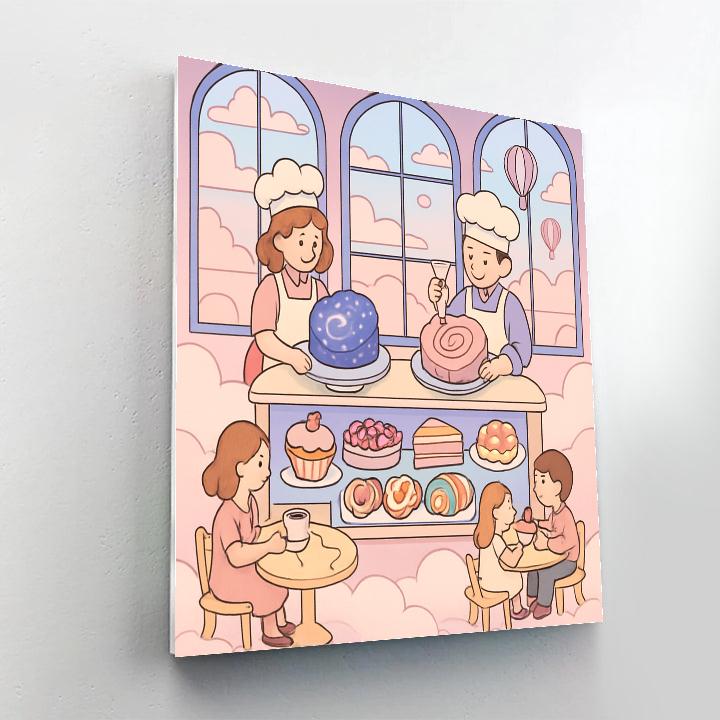 Cloud Bakery Valentines Day Treats paint by color