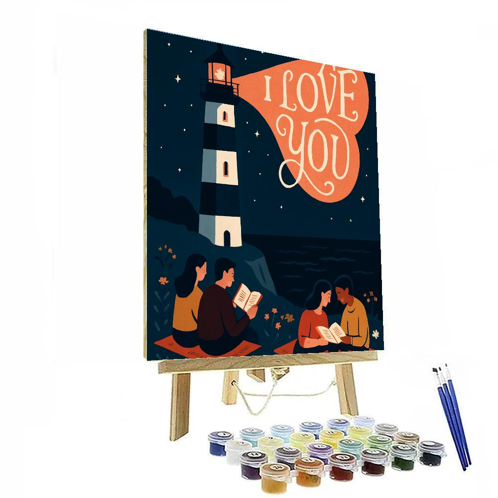 Valentines Day Lighthouse Of Messages paint by number