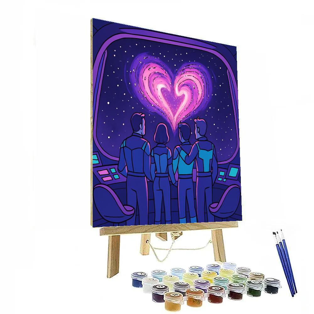 Valentines Day Starship Observation Deck DIY paint by numbers
