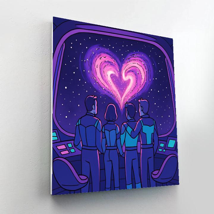 Valentines Day Starship Observation Deck DIY paint by numbers