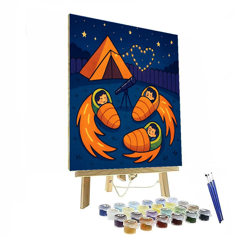 Valentines Day Star Garden Sleepover Paint by numbers kits