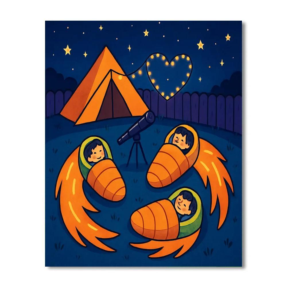 Valentines Day Star Garden Sleepover Paint by numbers kits