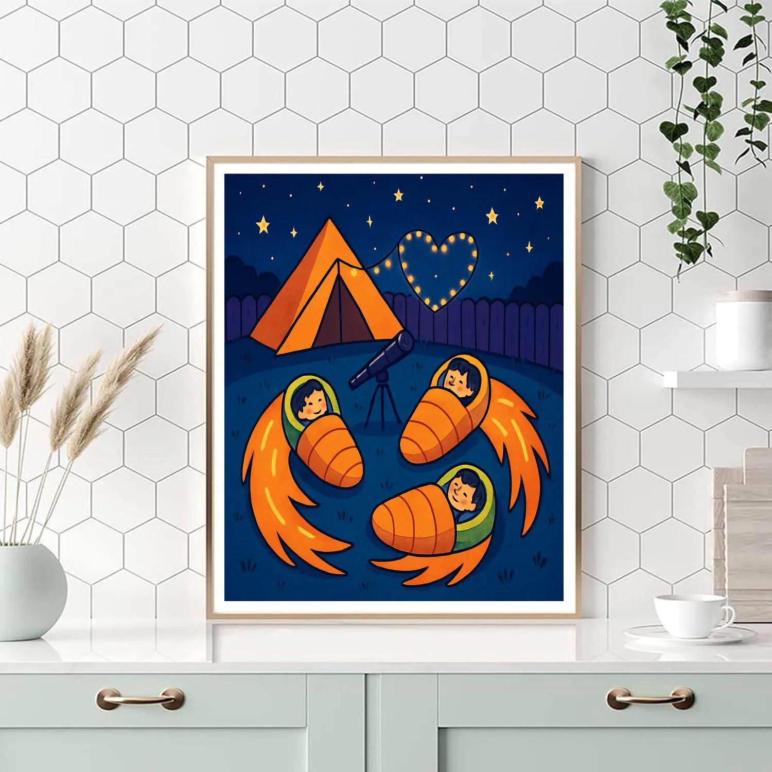 Valentines Day Star Garden Sleepover Paint by numbers kits