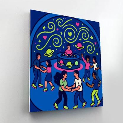 Valentines Day Planetarium Dance Floor Numbered painting kits